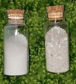 Image of aquamated cremains vs. flame cremated remains